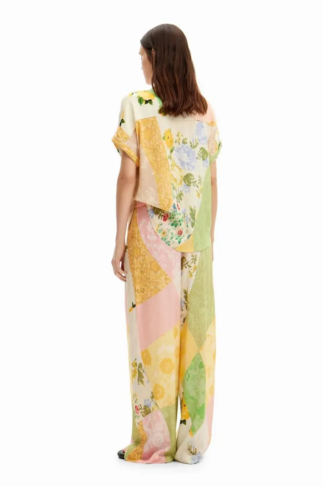 Shirts And Blouses Women Desigual Floral Patchwork Shirt Materialfinishes