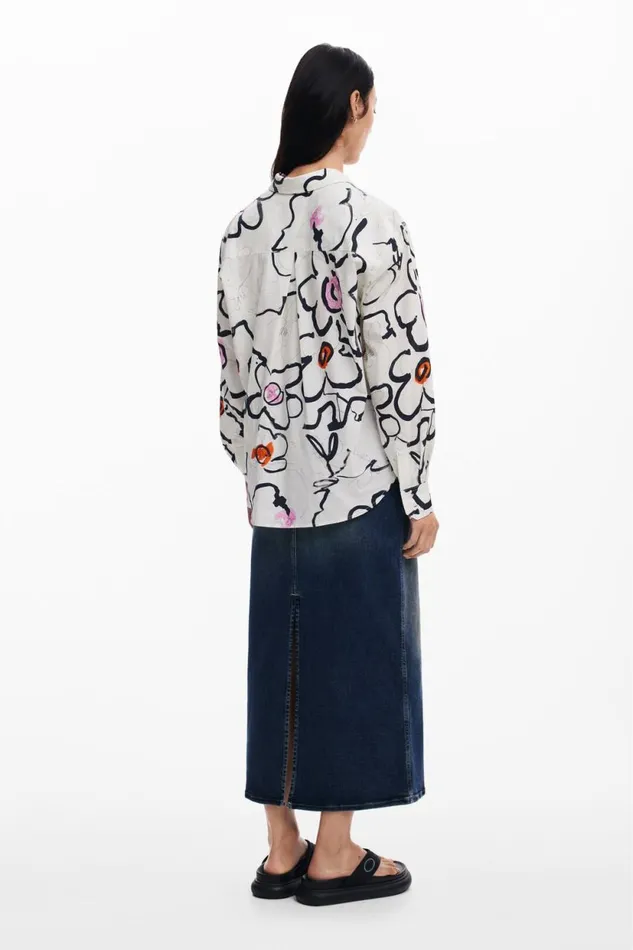 Shirts And Blouses Women Desigual Light Floral Shirt White