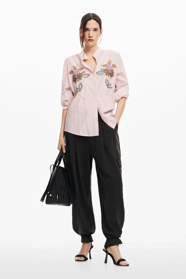 Shirts And Blouses Women Desigual Striped Floral Shirt Red