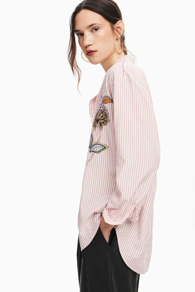 Shirts And Blouses Women Desigual Striped Floral Shirt Red