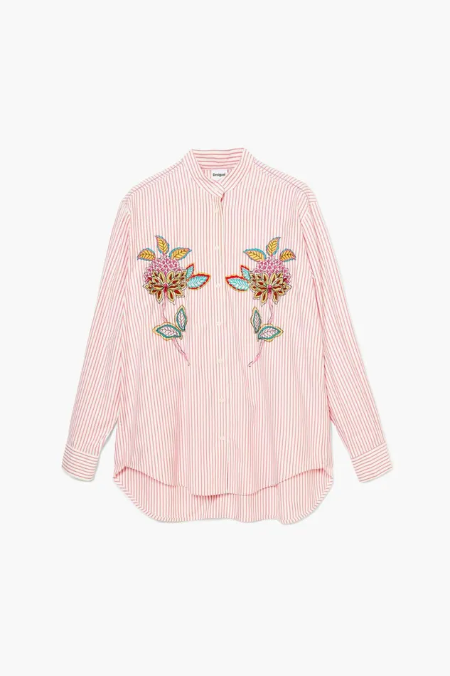 Shirts And Blouses Women Desigual Striped Floral Shirt Red