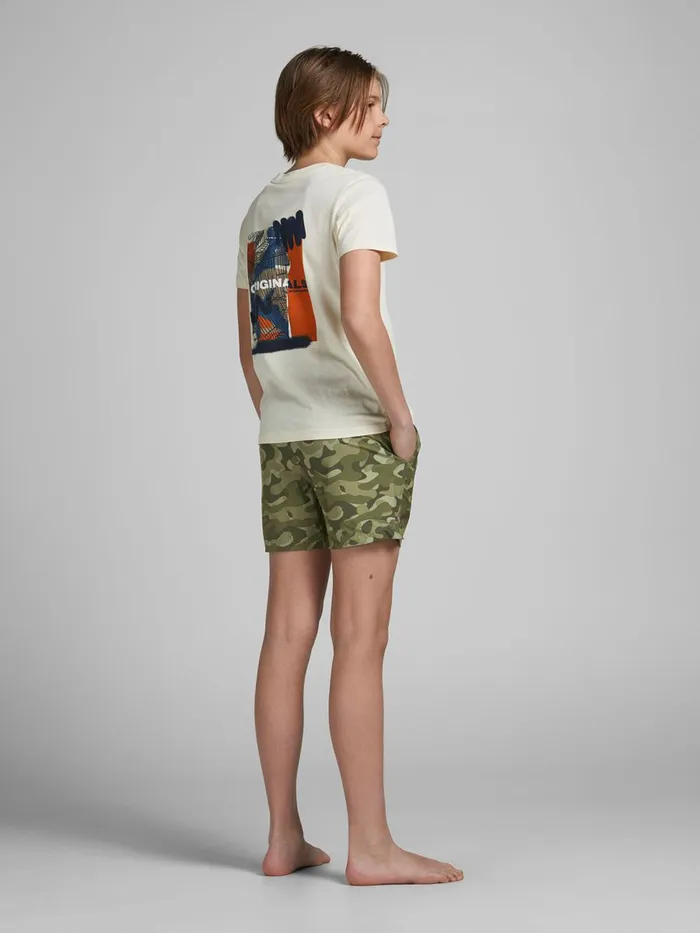 Shirts JACK and JONES Junior BOYS CAMO PRINT SWIM SHORTS Green Forest Night Gift 4 You