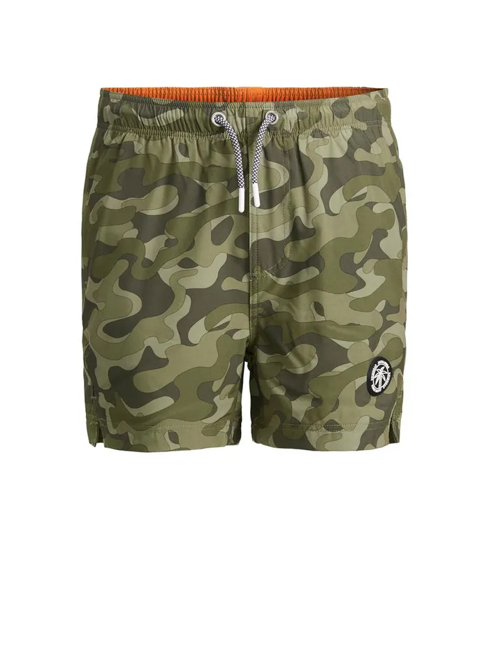 Shirts JACK and JONES Junior BOYS CAMO PRINT SWIM SHORTS Green Forest Night Gift 4 You