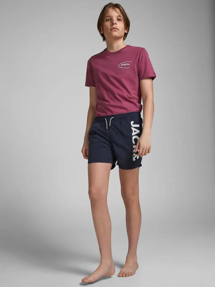 Shirts JACK and JONES Junior BOYS LOGO RECYCLED POLYESTER SWIM SHORTS Blue Navy Blazer Online