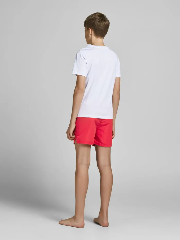 Shirts JACK and JONES Junior BOYS RECYCLED POLYESTER SWIM SHORTS Red Flame Scarlet Online