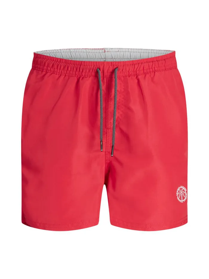 Shirts JACK and JONES Junior BOYS RECYCLED POLYESTER SWIM SHORTS Red Flame Scarlet Online
