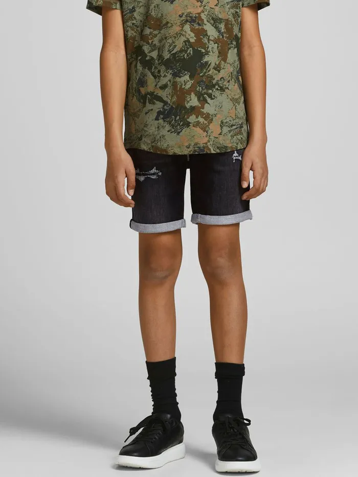 Shirts JACK and JONES Junior BOYS RICK ICON GE 437 INDIGO KNIT DENIM SHORTS Black Black Denim On Sale Shirts JACK and JONES Junior BOYS RICK ICON GE 437 INDIGO KNIT DENIM SHORTS Black Black Denim On Sale