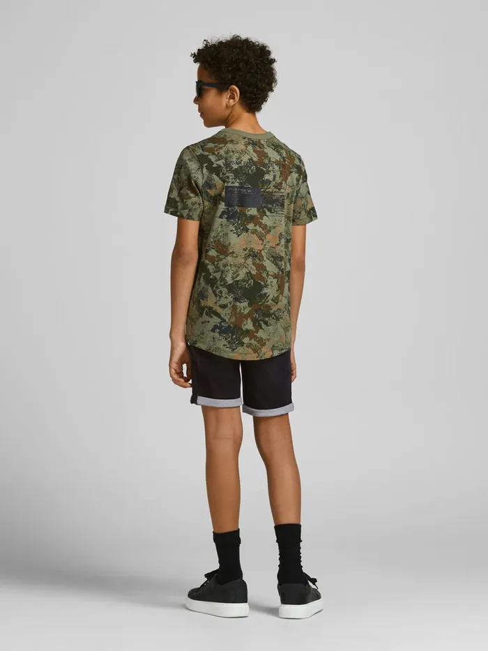 Shirts JACK and JONES Junior BOYS RICK ICON GE 437 INDIGO KNIT DENIM SHORTS Black Black Denim On Sale