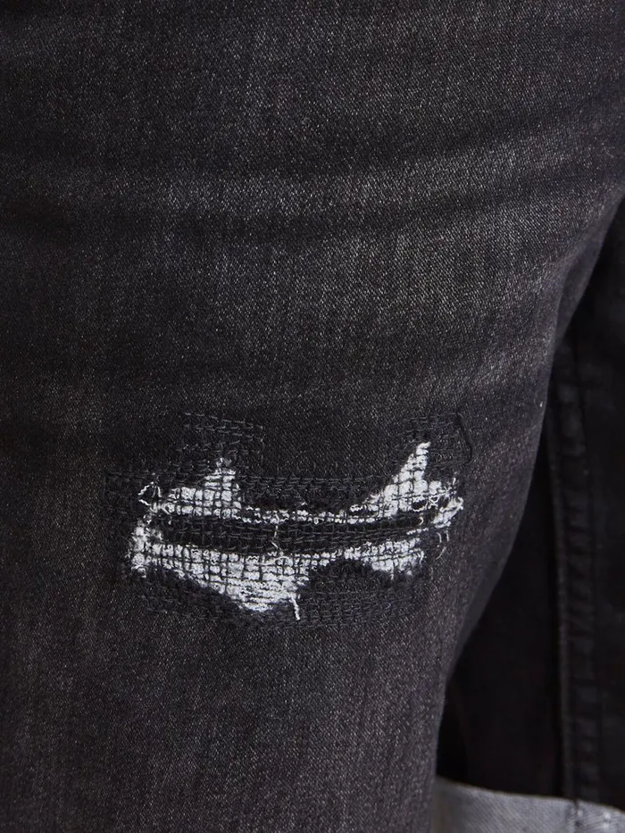 Shirts JACK and JONES Junior BOYS RICK ICON GE 437 INDIGO KNIT DENIM SHORTS Black Black Denim On Sale