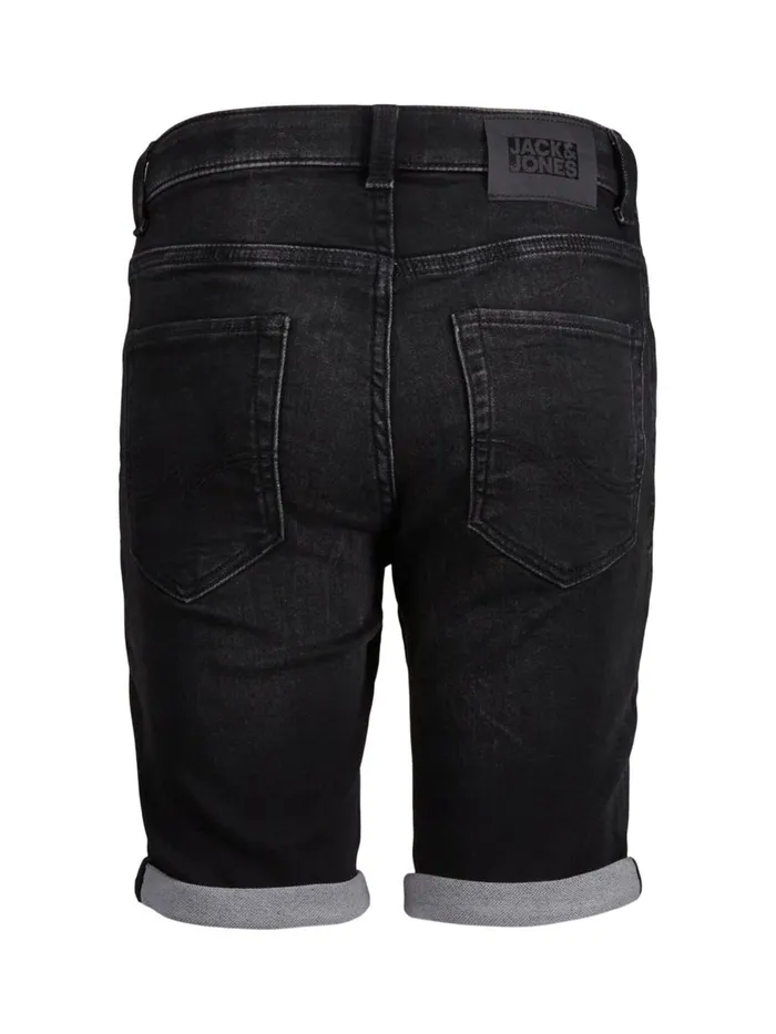 Shirts JACK and JONES Junior BOYS RICK ICON GE 437 INDIGO KNIT DENIM SHORTS Black Black Denim On Sale