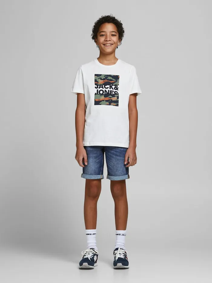 Shirts JACK and JONES Junior BOYS RICK ORIGINAL AGI 001 DENIM SHORTS Blue Blue Denim For Sale