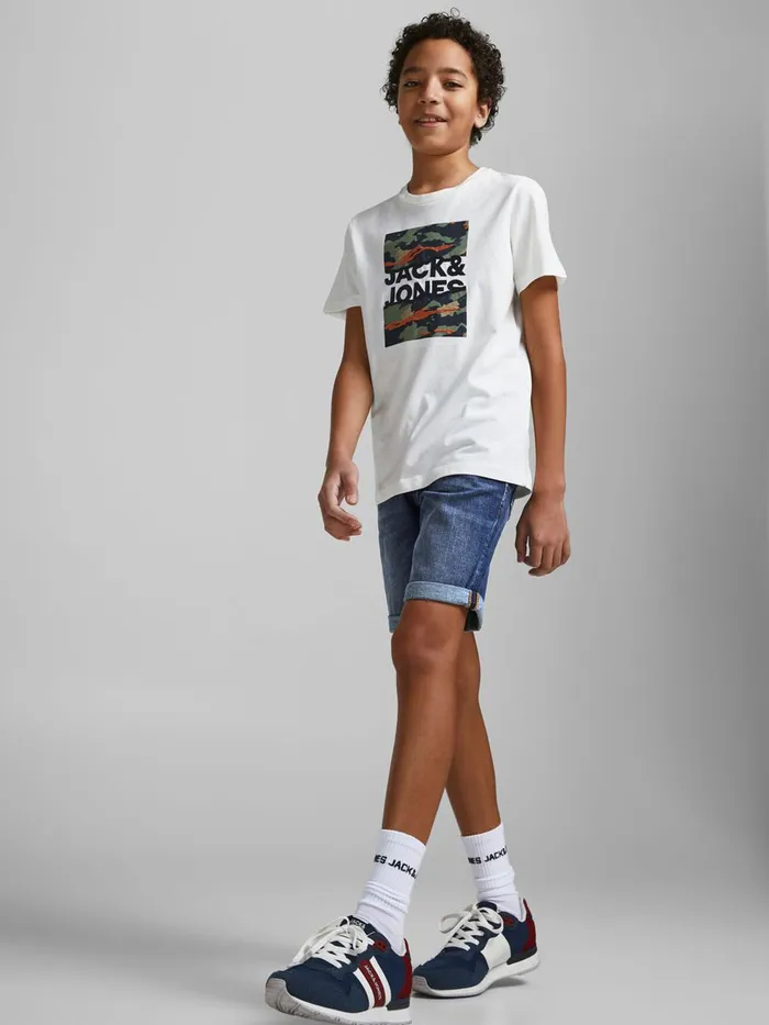 Shirts JACK and JONES Junior BOYS RICK ORIGINAL AGI 001 DENIM SHORTS Blue Blue Denim For Sale