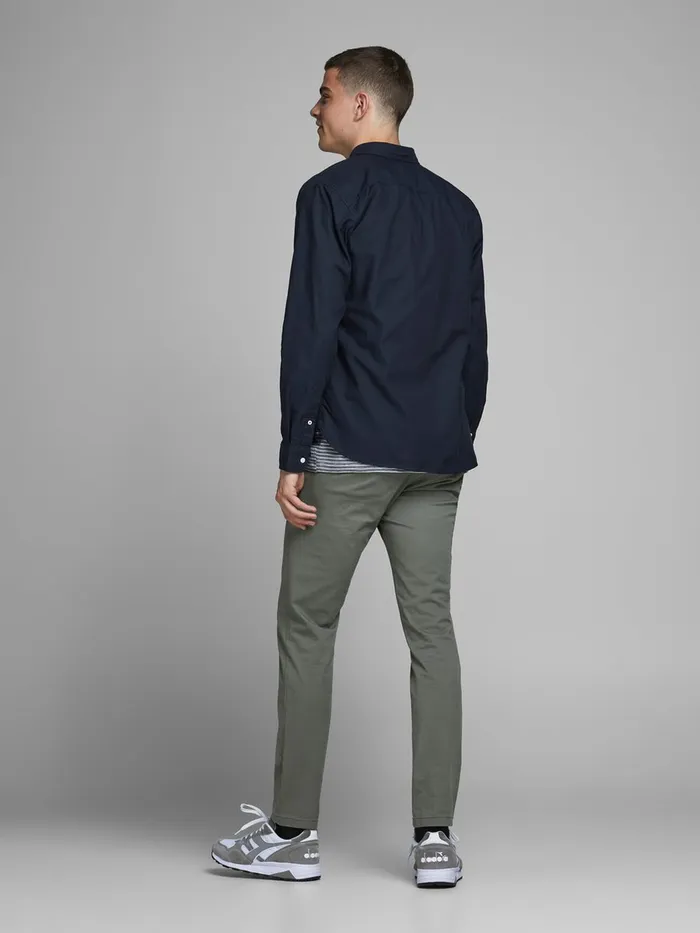 Shirts JACK and JONES Mens BUTTONDOWN OXFORD SHIRT Blue Navy Blazer Online