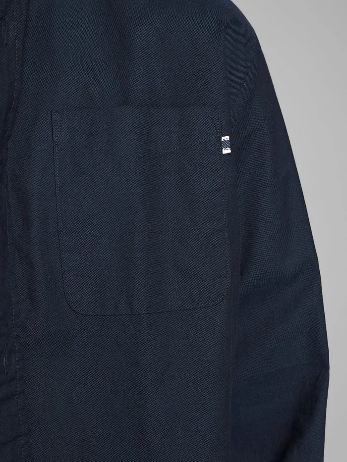 Shirts JACK and JONES Mens BUTTONDOWN OXFORD SHIRT Blue Navy Blazer Online