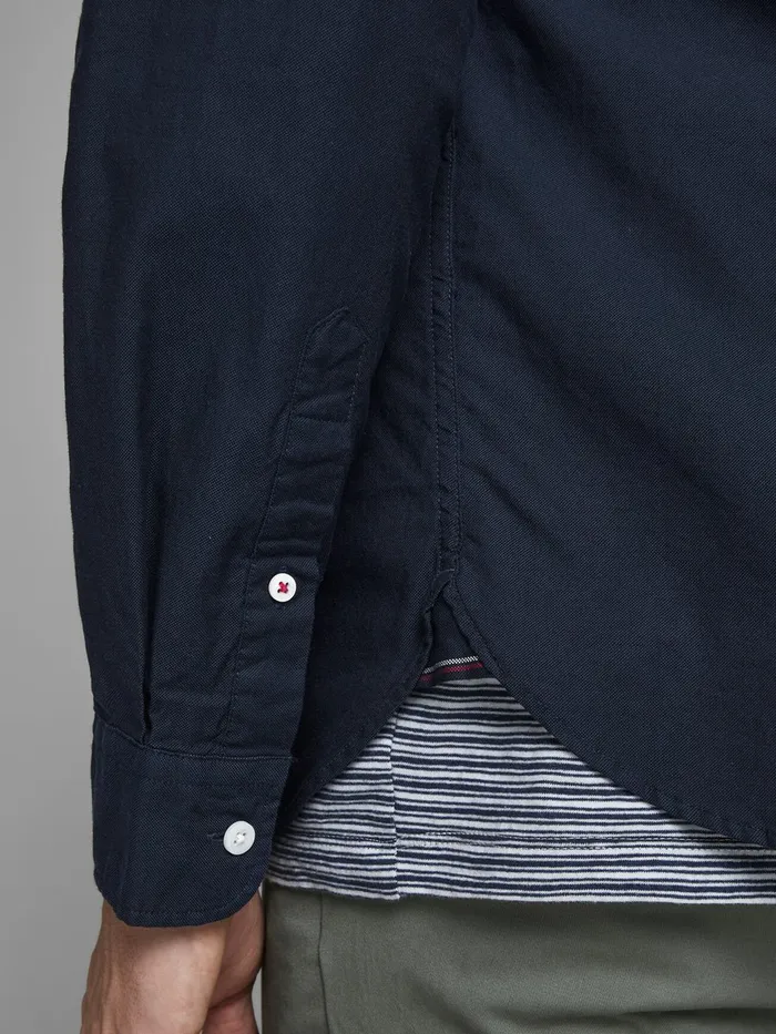 Shirts JACK and JONES Mens BUTTONDOWN OXFORD SHIRT Blue Navy Blazer Online