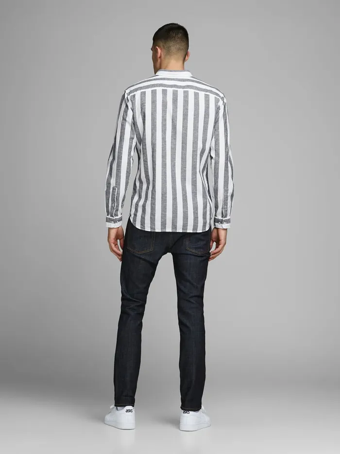 Shirts JACK and JONES Mens BUTTONDOWN SHIRT Grey Navy Blazer Cheap On Sale