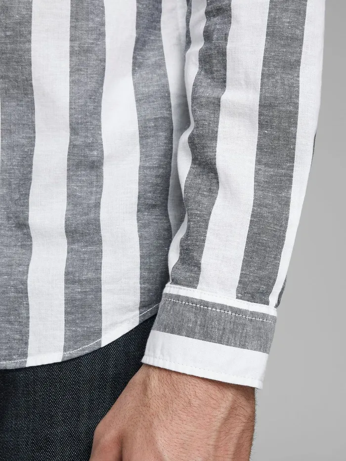 Shirts JACK and JONES Mens BUTTONDOWN SHIRT Grey Navy Blazer Cheap On Sale