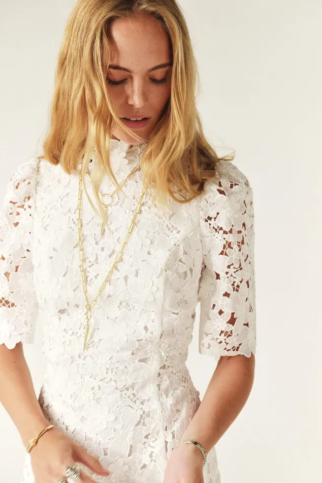 Short Dress Pavel White Women Baandsh Dresses