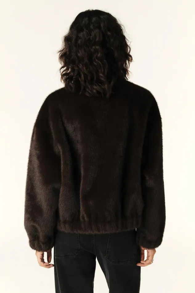Short LooseFitting Jacket Paros Brown Women Baandsh Jackets and Coats