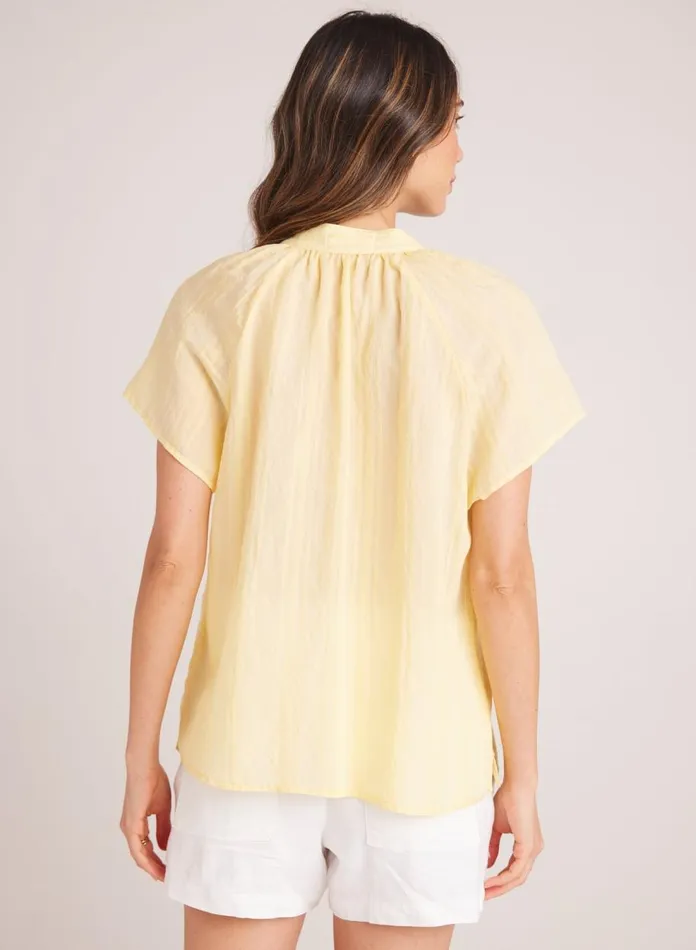 Short Sleeve Women Bella Dahl Short Sleeve Pocket Pullover 8211 Citron Yellow Short Sleeve Women Bella Dahl Short Sleeve Pocket Pullover 8211 Citron Yellow