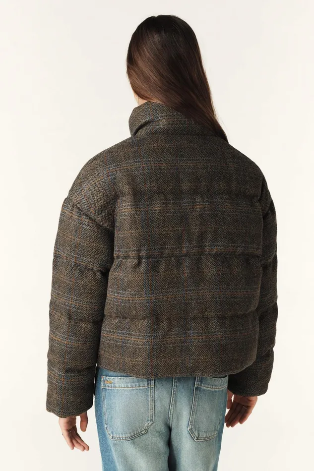 Short Tweed Coat Hidai Brown Women Baandsh Jackets and Coats