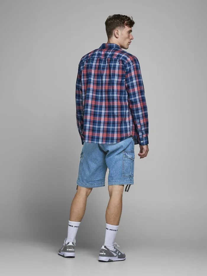 Shorts JACK and JONES Mens CARGO DENIM SHORTS Blue Blue Denim Near Me