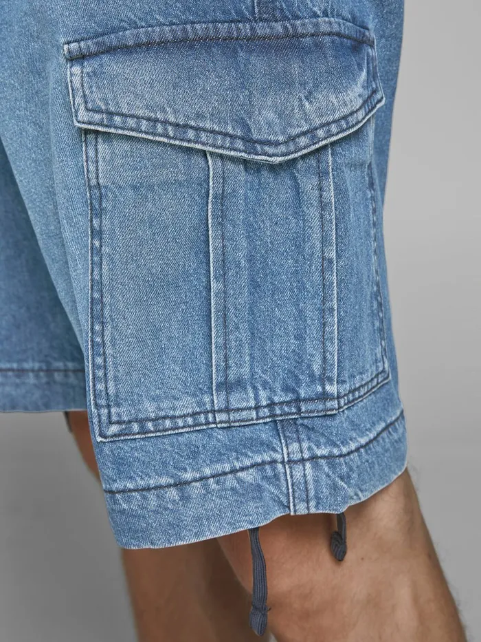 Shorts JACK and JONES Mens CARGO DENIM SHORTS Blue Blue Denim Near Me