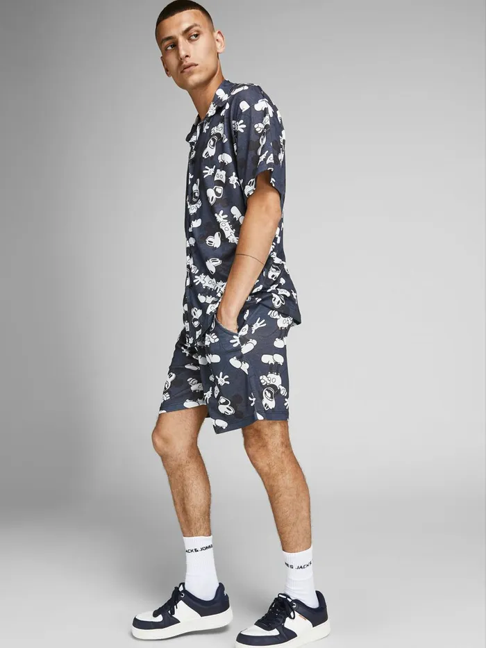 Shorts JACK and JONES Mens DISNEY PRINTED SHORTS Blue Navy Blazer Cheap On Sale