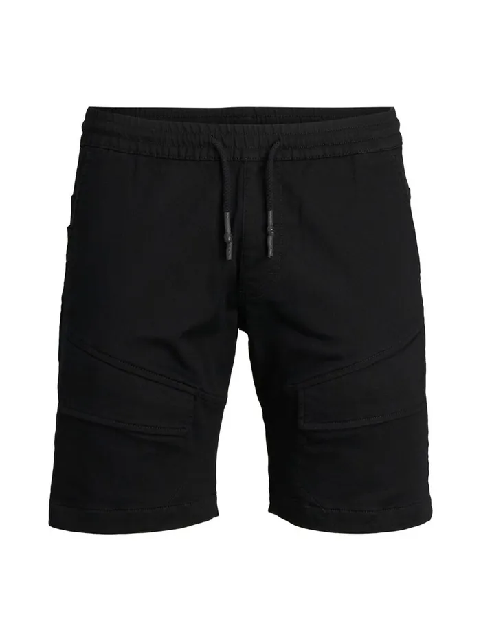 Shorts JACK and JONES Mens GUS JJ CARGO SHORTS Black Black Gift 4 You