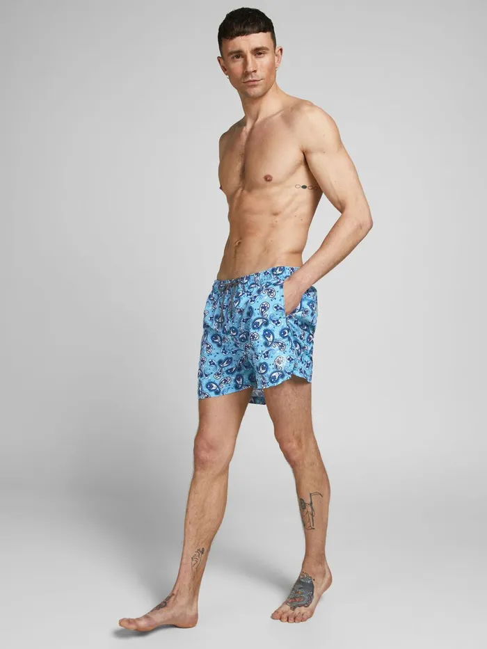 Shorts JACK and JONES Mens PAISLEY PRINT SWIM SHORTS Blue Palace Blue For Sale