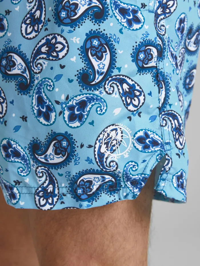 Shorts JACK and JONES Mens PAISLEY PRINT SWIM SHORTS Blue Palace Blue For Sale