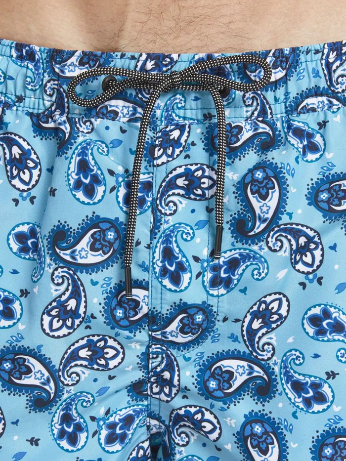 Shorts JACK and JONES Mens PAISLEY PRINT SWIM SHORTS Blue Palace Blue For Sale