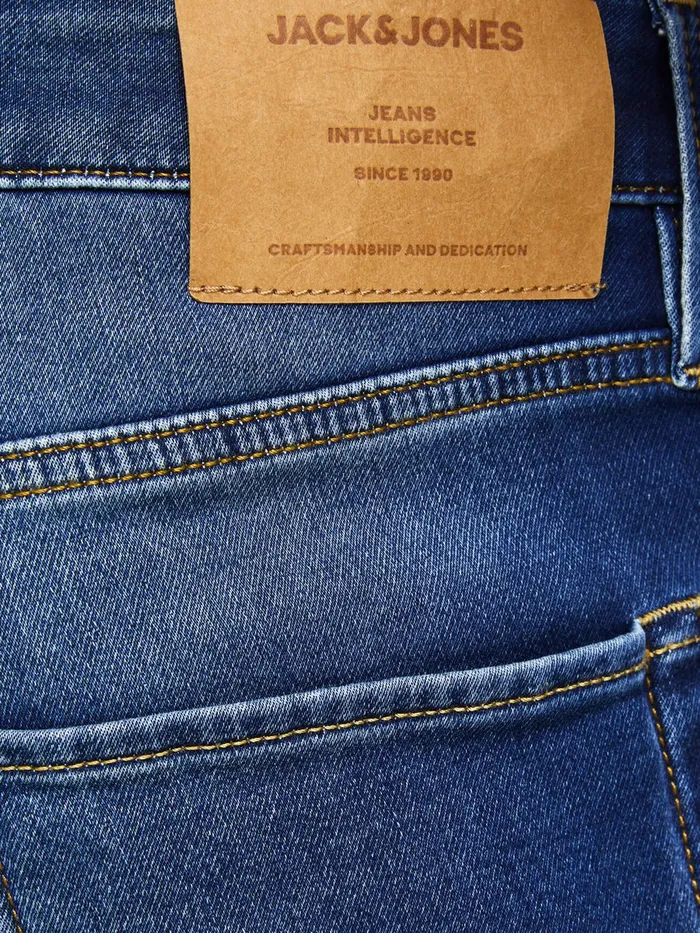 Shorts JACK and JONES Mens RICK ICON GE 006 INDIGO KNIT DENIM SHORTS Blue Blue Denim On Sale