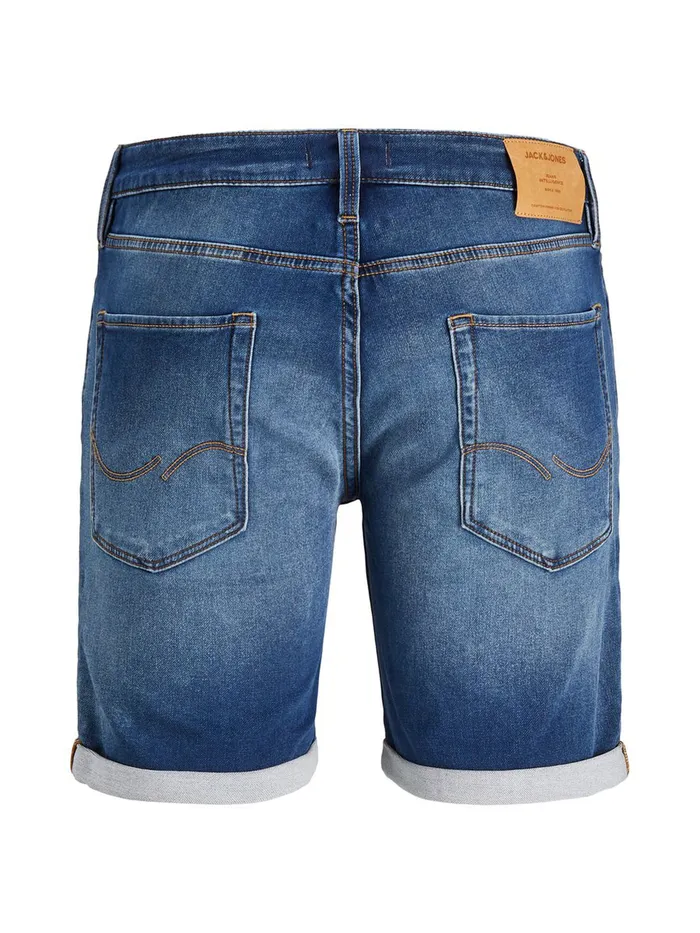 Shorts JACK and JONES Mens RICK ICON GE 006 INDIGO KNIT DENIM SHORTS Blue Blue Denim On Sale
