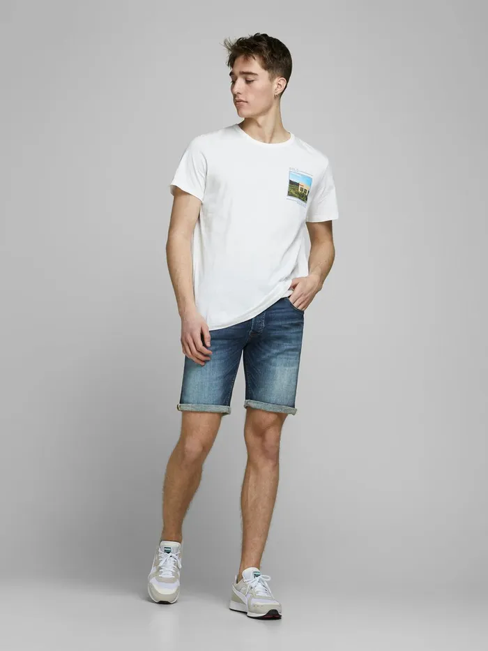 Shorts JACK and JONES Mens RICK ORG JJ 057 50SPS DENIM SHORTS Blue Blue Denim Casaul