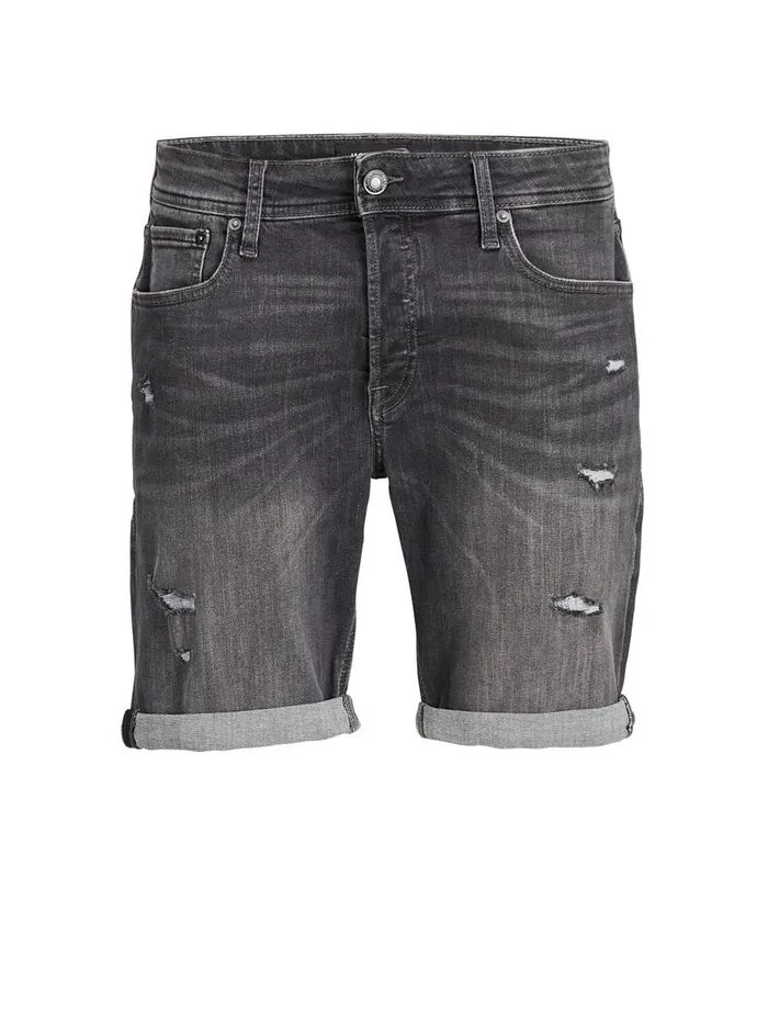 Shorts JACK and JONES Mens RICK ORIGINAL AGI 200 DENIM SHORTS Grey Black Denim On Sale