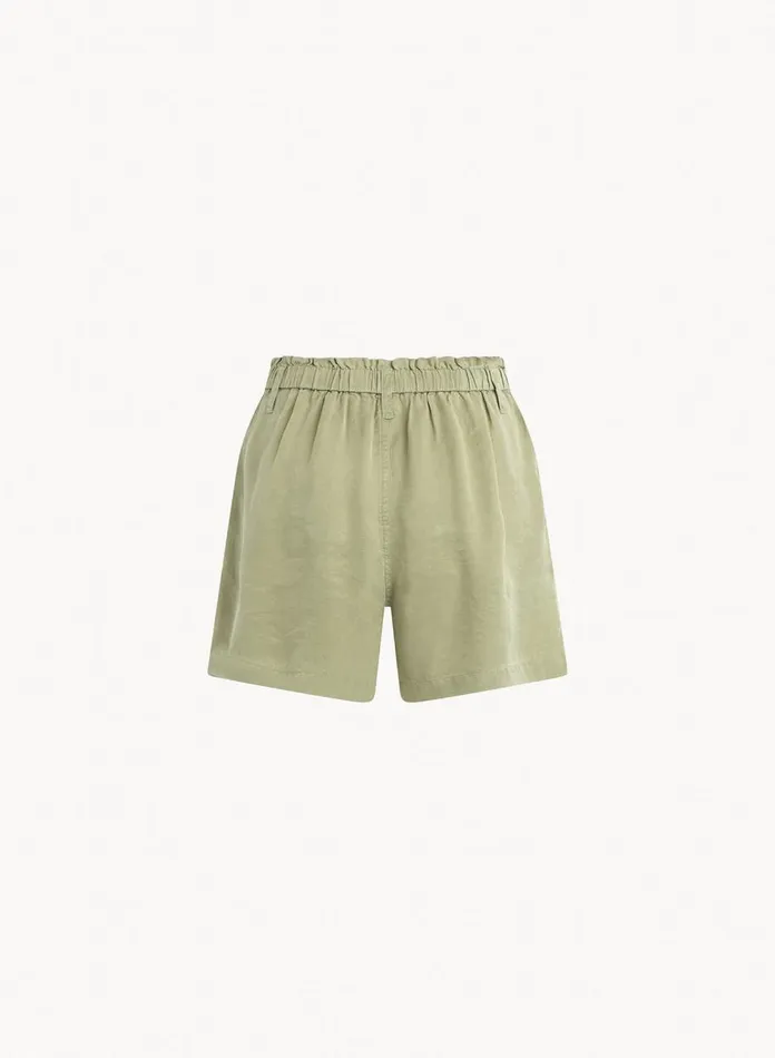 Shorts Women Bella Dahl Callie Ruffle Short 8211 Dried Herb Shorts Women Bella Dahl Callie Ruffle Short 8211 Dried Herb