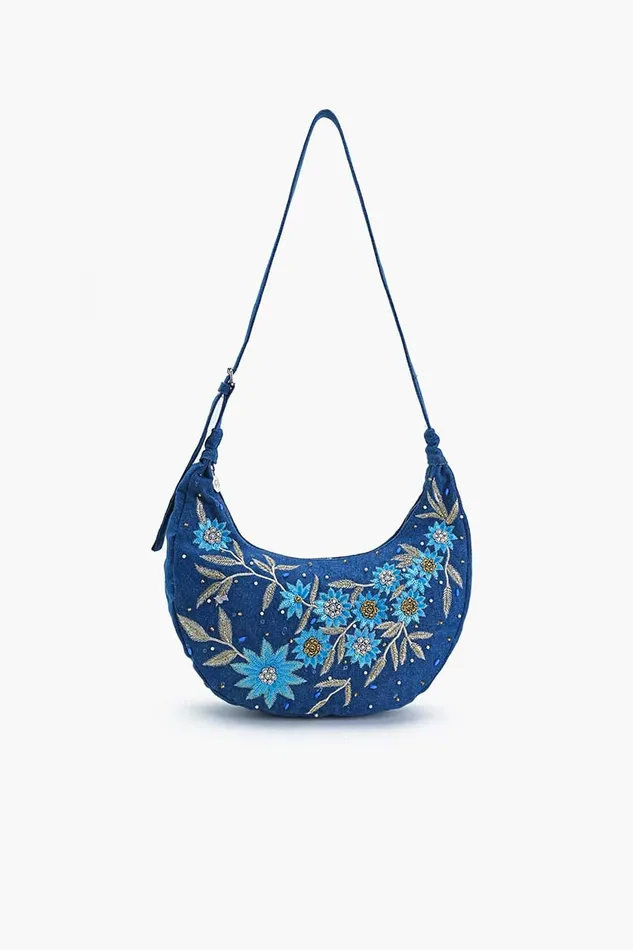 Shoulder Bags Dahlia Denim Shoulder Bag 8211 America and Beyond Women