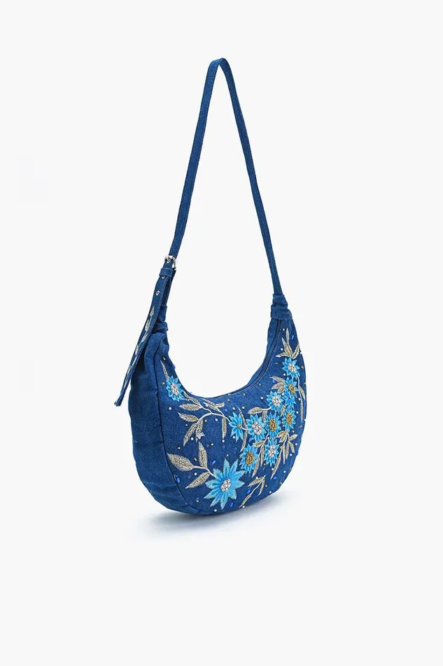 Shoulder Bags Dahlia Denim Shoulder Bag 8211 America and Beyond Women