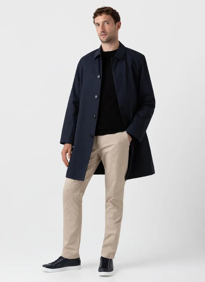 Showerproof Cotton Mac Navy Men SUNSPEL Jackets and Coats