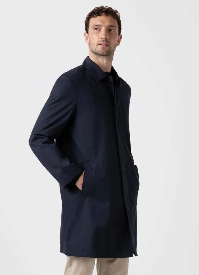 Showerproof Cotton Mac Navy Men SUNSPEL Jackets and Coats