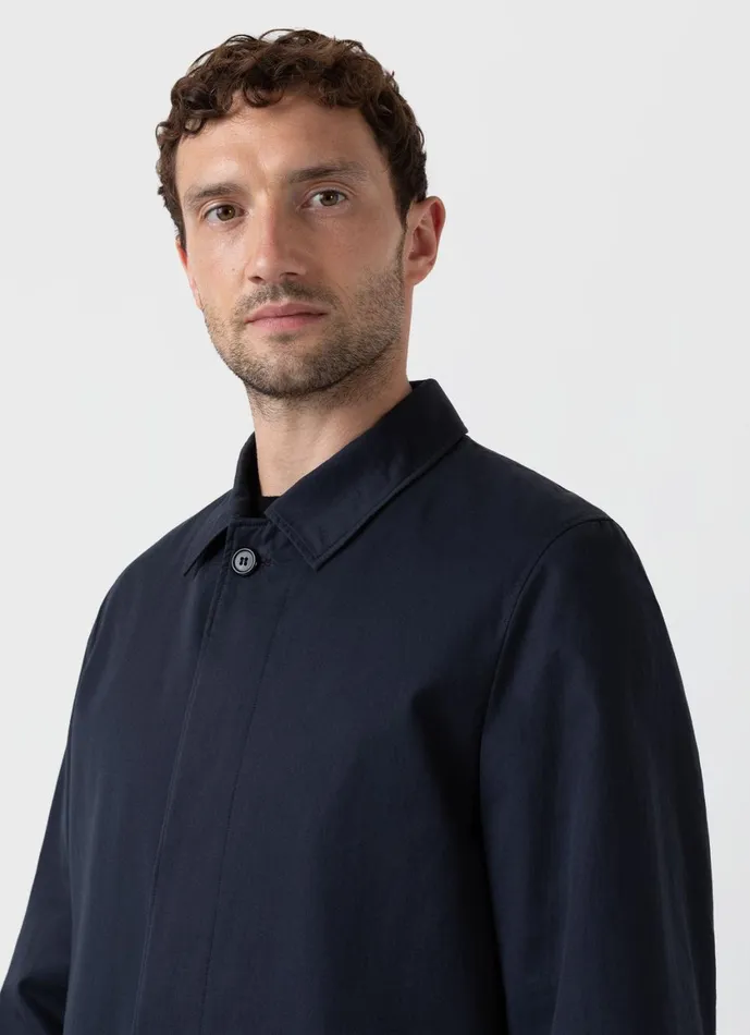 Showerproof Cotton Mac Navy Men SUNSPEL Jackets and Coats