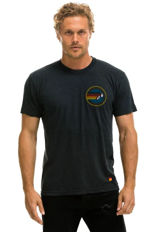 Signature Small Venice Circle Tee 8211 Charcoal WomenMen Aviator Nation Tees