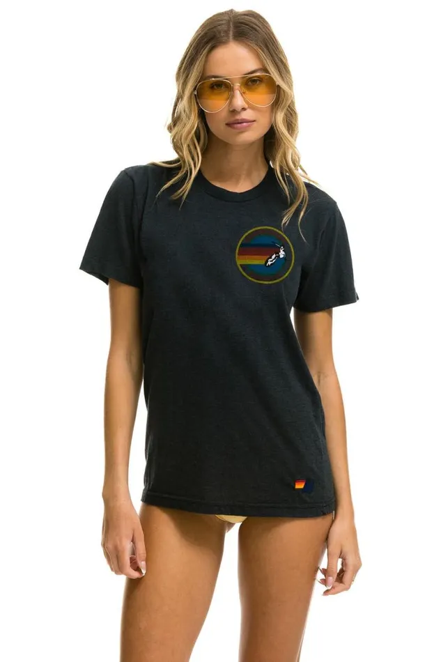 Signature Small Venice Circle Tee 8211 Charcoal WomenMen Aviator Nation Tees