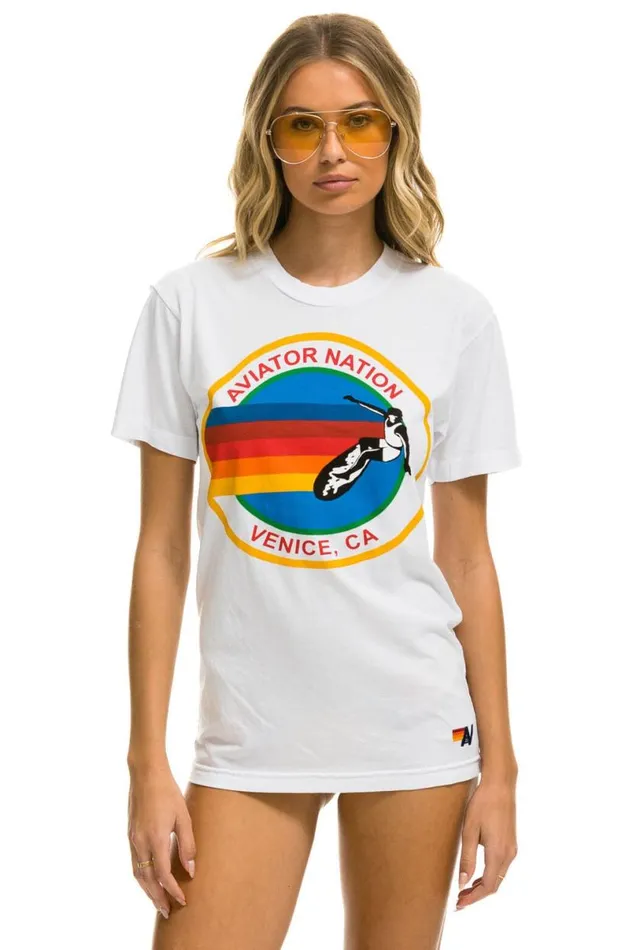 Signature Tee 8211 White WomenMen Aviator Nation Tees