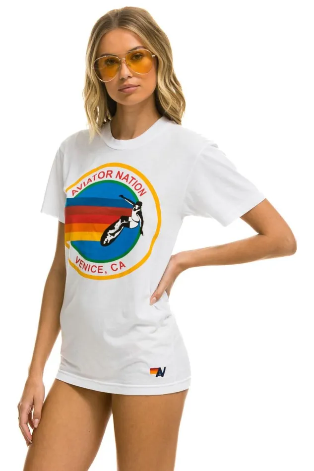 Signature Tee 8211 White WomenMen Aviator Nation Tees