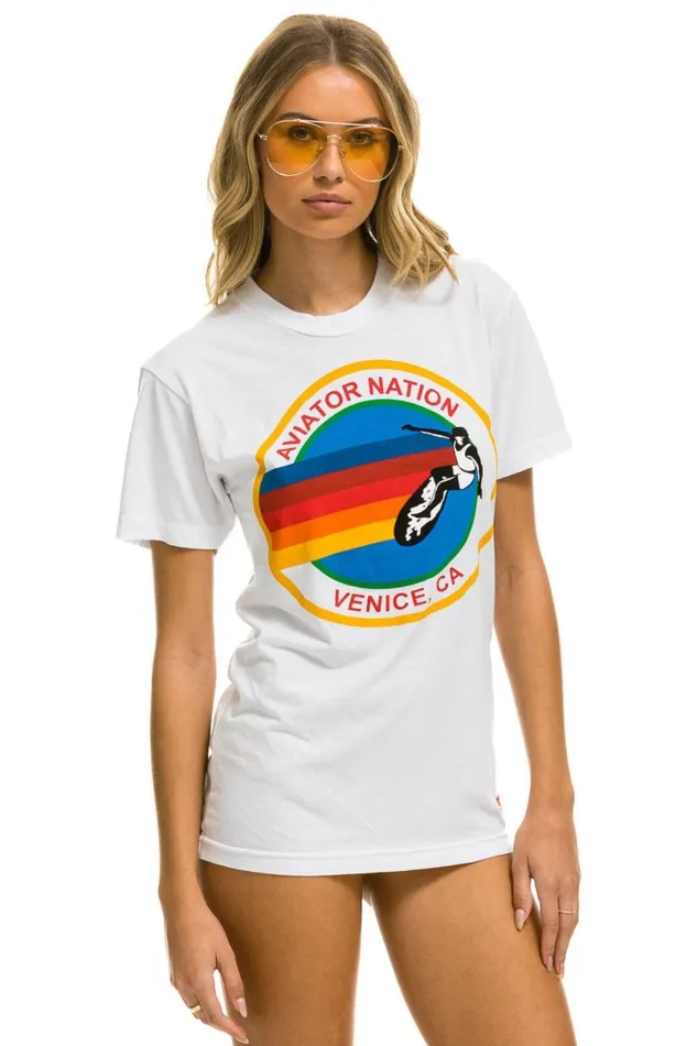 Signature Tee 8211 White WomenMen Aviator Nation Tees