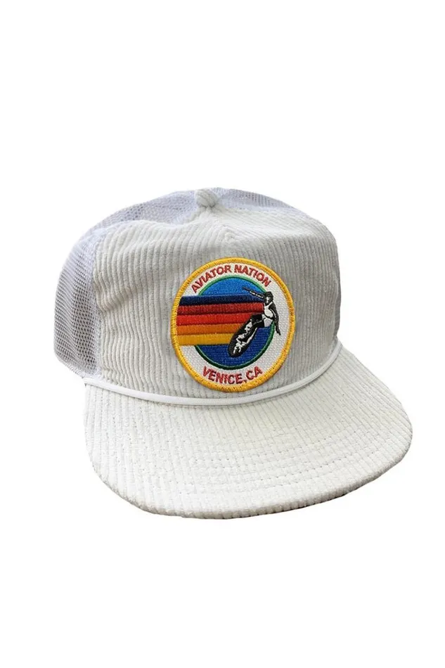 Signature Venice 8211 Vintage Corduroy Mesh Trucker Hat WomenMen Aviator Nation Trucker Hats