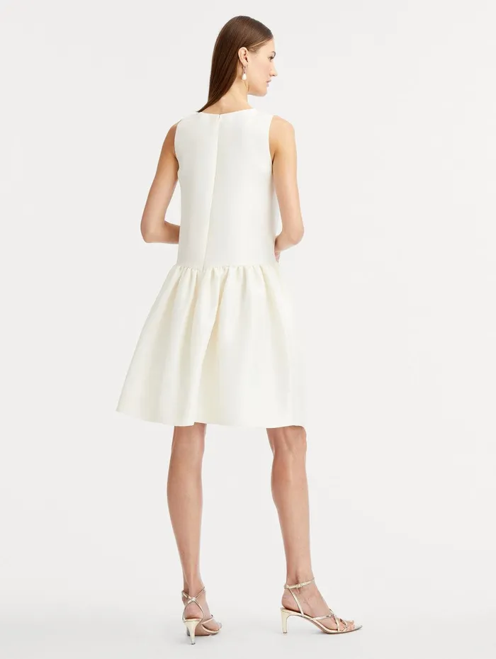 Silk Drop Waist Cocktail Dress Ivory Women Oscar De La Renta Dresses Silk Drop Waist Cocktail Dress Ivory Women Oscar De La Renta Dresses