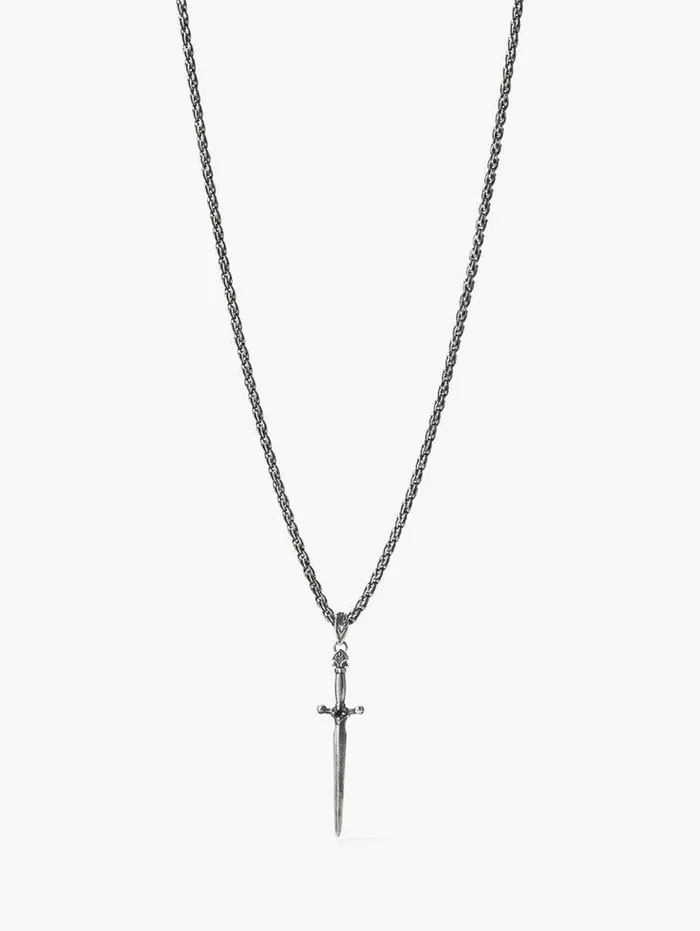 SILVER DAGGER NECKLACE Silver Men John Varvatos Jewelry